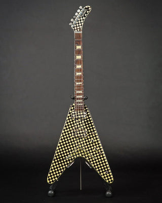 AXE HEAVEN RN-502 Licensed Rick Nielsen Checkered Flying Mini Guitar