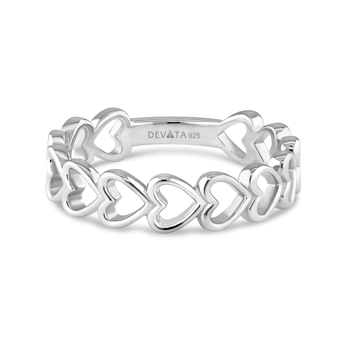 DEVATA Ring, 7, Silver 925/Open Heart LVM7251