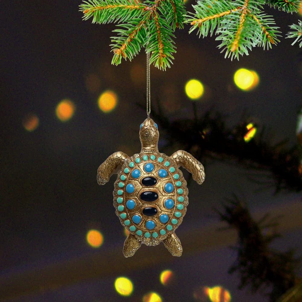 Comfy Hour Under The Sea Collection Resin Ocean Wild Animal Turtle Christmas Tree Ornaments