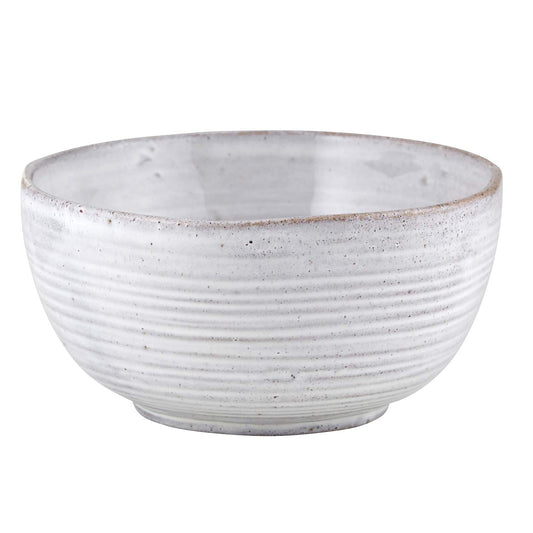 47th & Main Ceramic Kitchenware 6.69-inches, Textured White Bowl