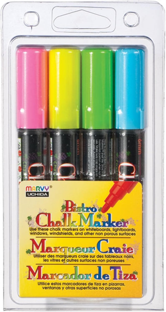 Uchida 480-4A 4-Piece Bistro Chalk Marker Set