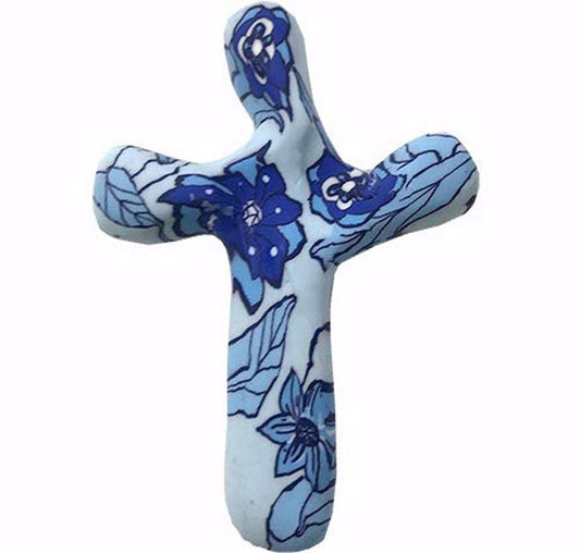 Calypso Studios by First & Main 5.5" Blue Garden Comforting Clay Cross