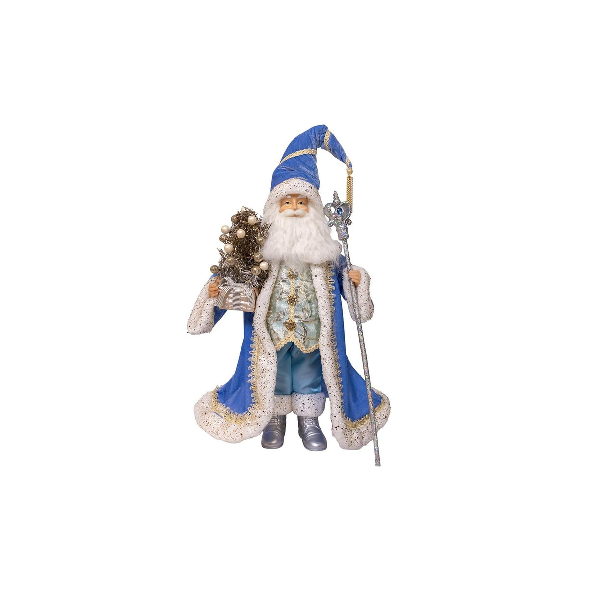 Kurt S. Adler Figurine, 18", Blue & Platinum