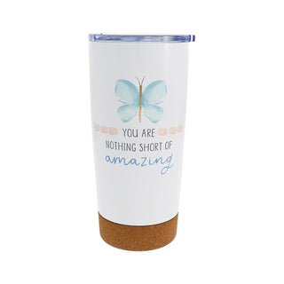 Pavilion Gift Company Drinking Cup, 20 Ounces, White, Blue, Pink, Brown