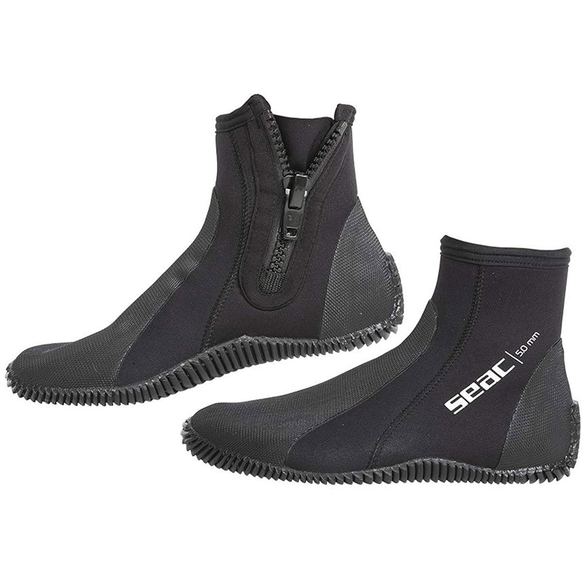 SEAC 5mm Regular Neoprene Boot, Black, X-Small (4.½/5.½)