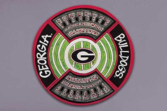 Magnolia Lane UGA Bulldogs Round Melamine Stadium Platter 13.5