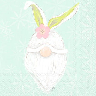 Boston International IHR 3-Ply Paper Napkins, 20-Count Cocktail Size, Bunny Gnome