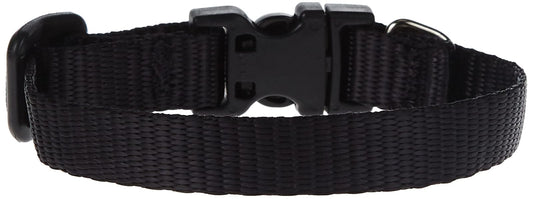 Lupine Pet Basics 1/2" Black 6-9" Adjustable Collar for Extra Small Dogs