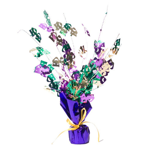 Beistle Mardi Gras Gleam 'N Burst Centerpiece Party Accessory (1 count) (1/Pkg)