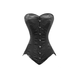 luvsecretlingerie Corset, X-Large, Black Satin (Long Torso-fit Well for 5'10"/17