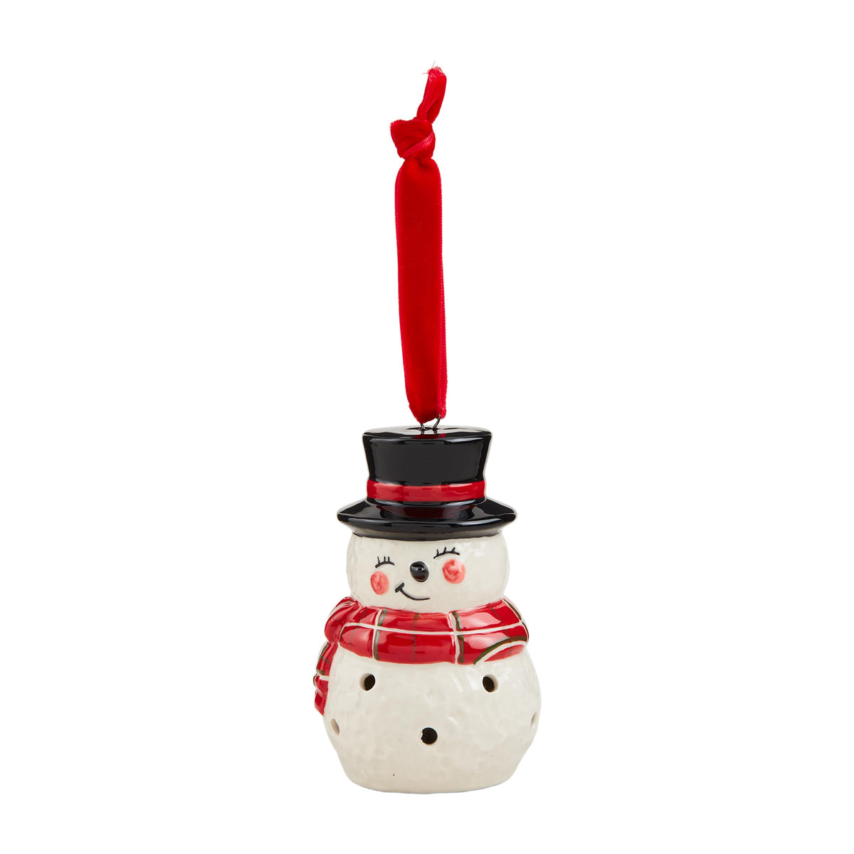 Mud Pie Hanging Ornament, 3 3/4" x 2 1/2", White
