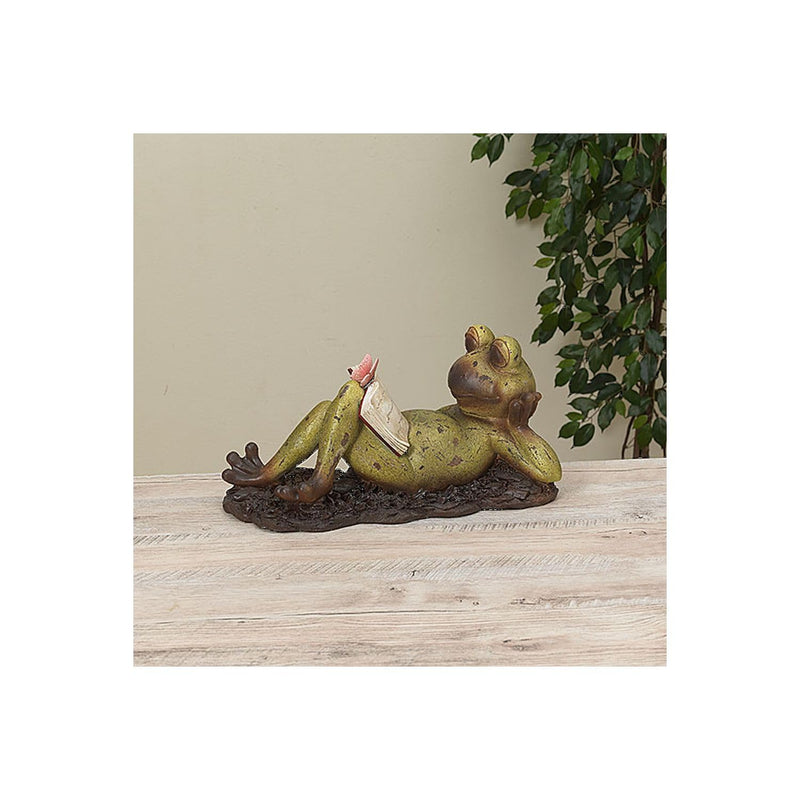 Gerson Company 16.3" L Resin Reading Frog