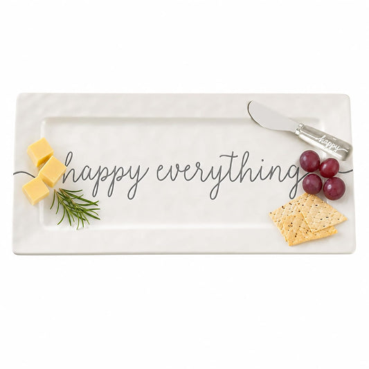 Mud Pie Happy Hostess Serving Platter, White