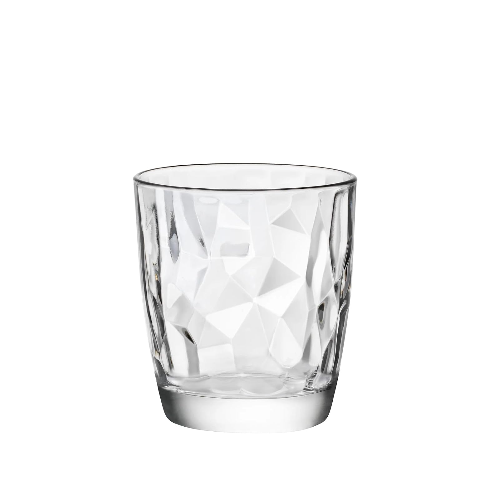 Bormioli Rocco Diamond Double Old Fashioned Glasses Clear Set of 6 13-1/4 Ounce