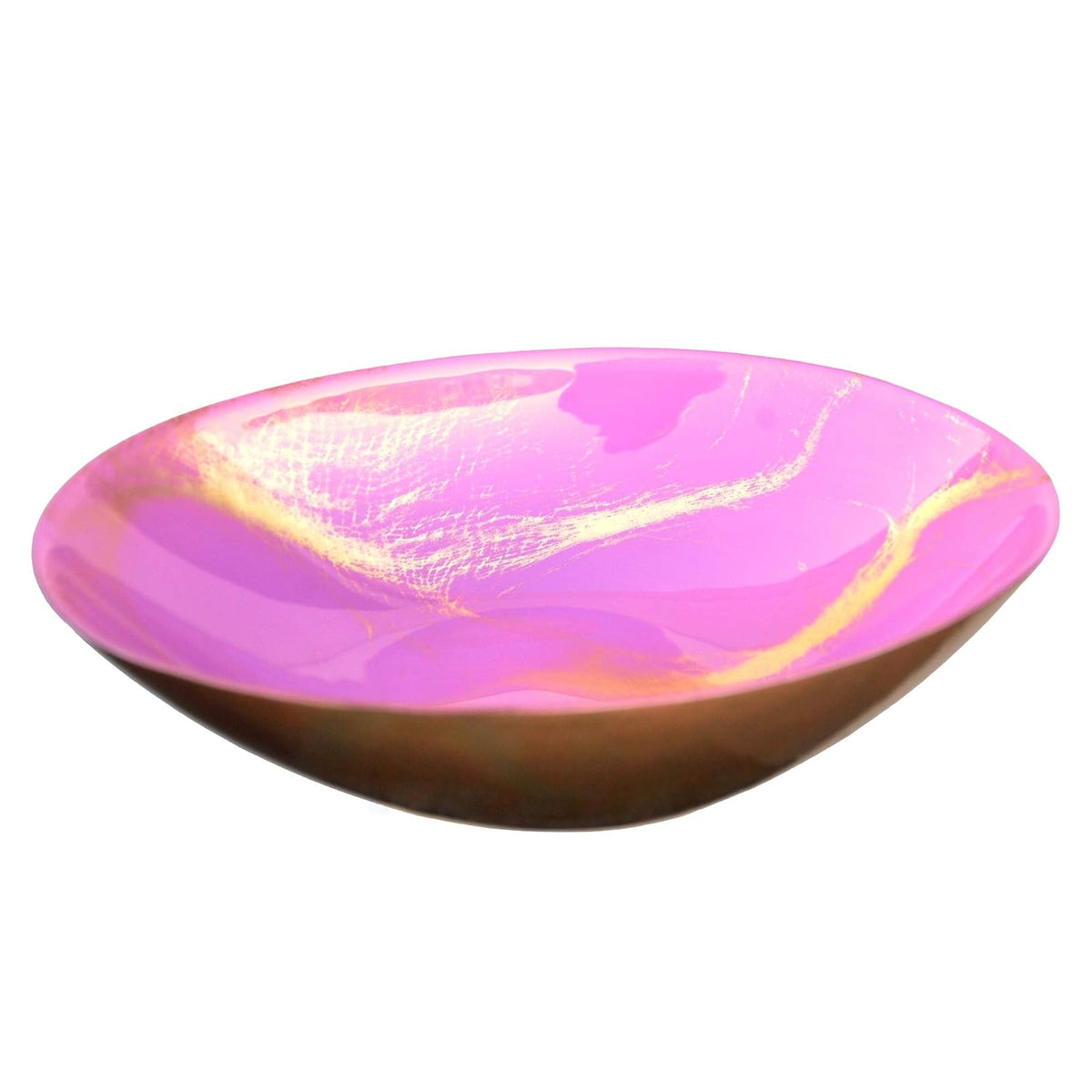 Red Pomegranate Dishware Bowl, One Size, Blush/Gold