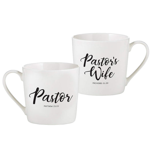Creative Brands Faithworks - Inspirational Bone China Caf‚àö¬© Mug Gift Set, Set of 2, Pastor & Wife