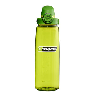 Nalgene Sustain Tritan BPA-Free On The Fly Water Bottle Made with Material Derived from 50% Plastic Waste, 24 OZ, Spring Green with Iguana
