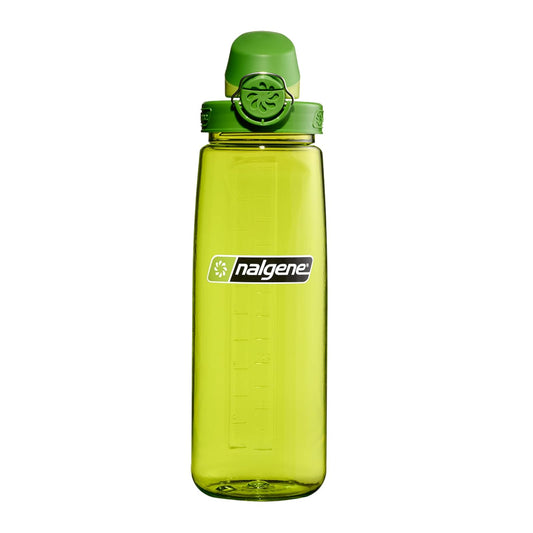 Nalgene Sustain Tritan BPA-Free On The Fly Water Bottle Made with Material Derived from 50% Plastic Waste, 24 OZ, Spring Green with Iguana