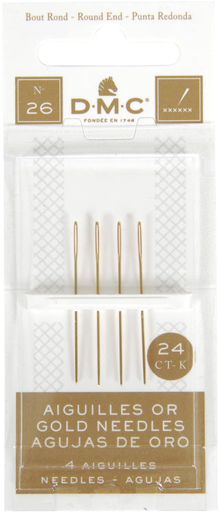 DMC Hand Sewing Needle, Size 26, Gold