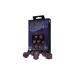 Q Workshop Game Dice, 16mm, Black, Magenta