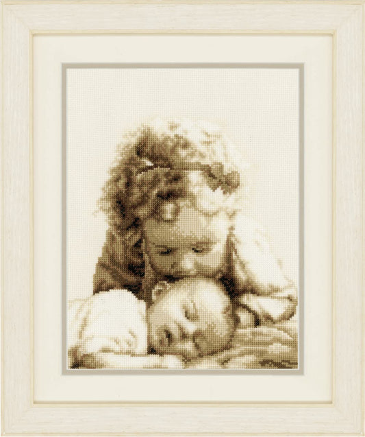 Vervaco Counted Cross Stitch Kit Hello Little Angel of Me 8" x 10.4"