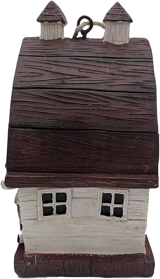 Comfy Hour Seed Soil and Yard Collection Resin Cowshed Country Cottages Decorative Hand-Painted Pet Nest Garden Bird House
