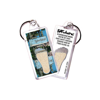 FootWhere Keychain, Small, Ti101 - Welcome