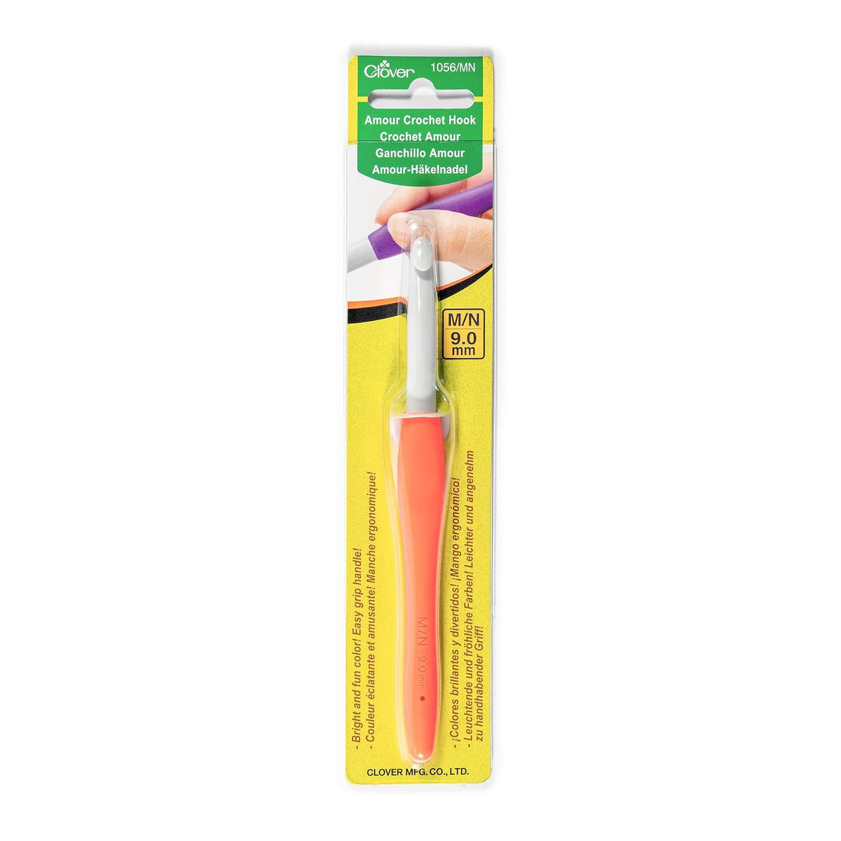 Clover 1056/MN Amour Crochet Hook, Size M/N/9.0mm