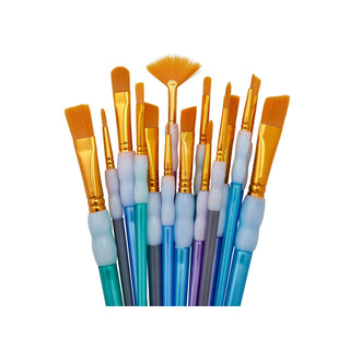 KINGART Paint Brush, 15 Pieces, Gold