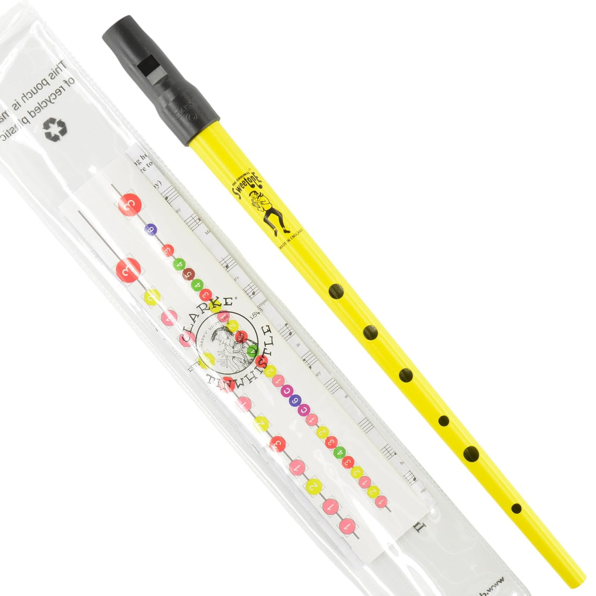Clarke Tinwhistle Brass And Woodwind Instruments, Key of C, C-Yellow
