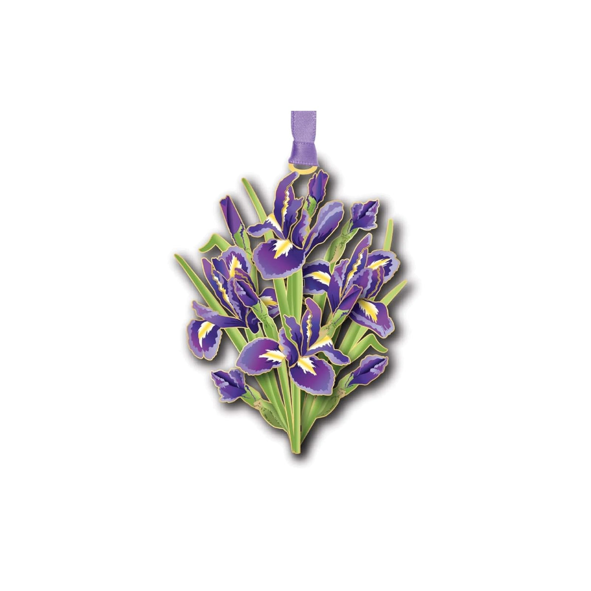 Beacon Design Hanging Ornament, Irises Bouquet, Classic