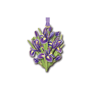 Beacon Design Hanging Ornament, Irises Bouquet, Classic