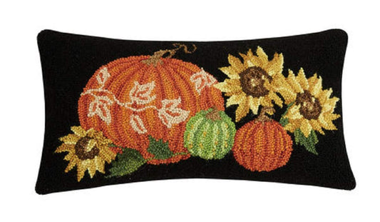 Peking Handicraft 31SERX397C22OB Autumn Still Life Oblong Hook Pillow, 22-inch Width, Cotton and Wool