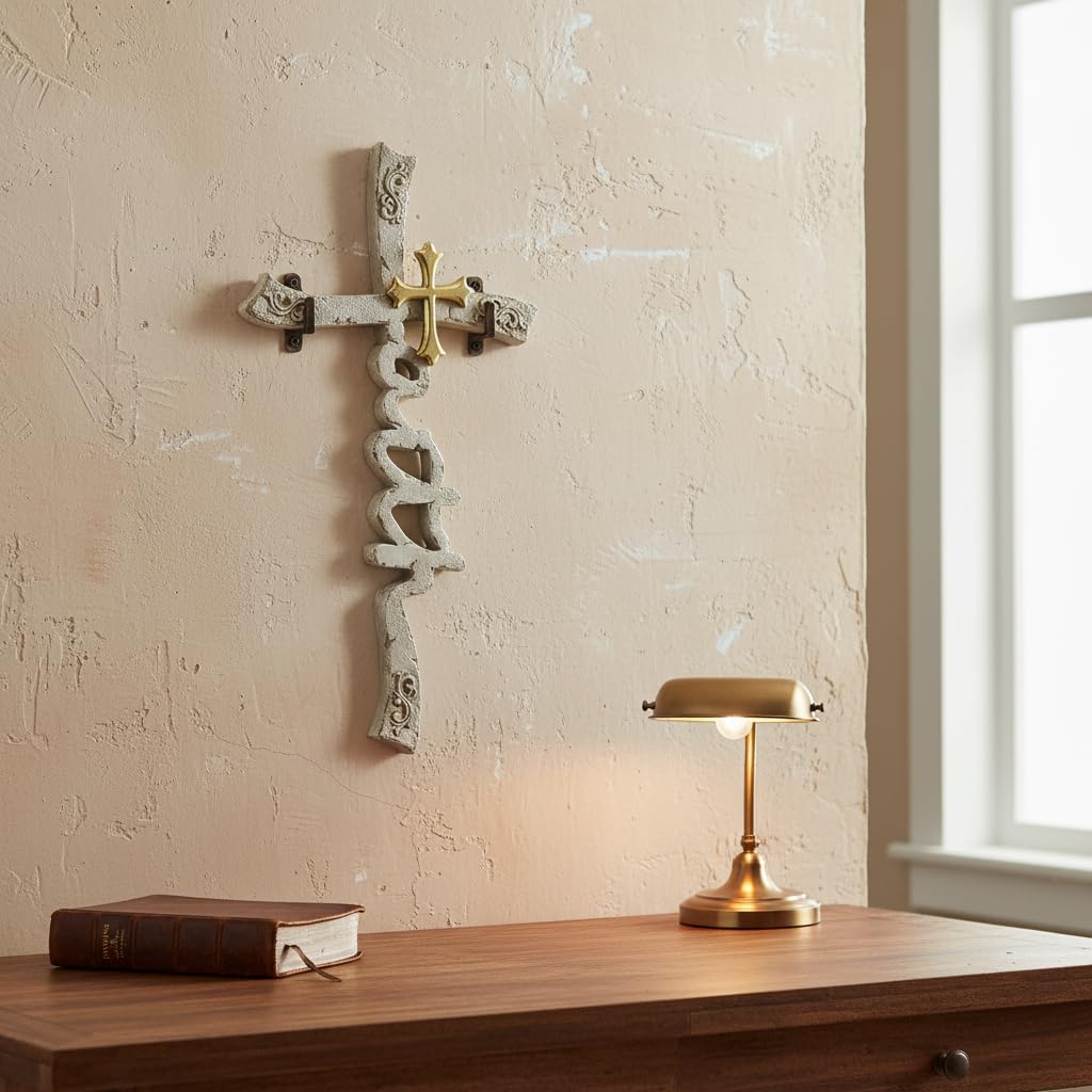 Comfy Hour Wall Art, 7.1"L x 0.7"W, Stone Gray And Gold
