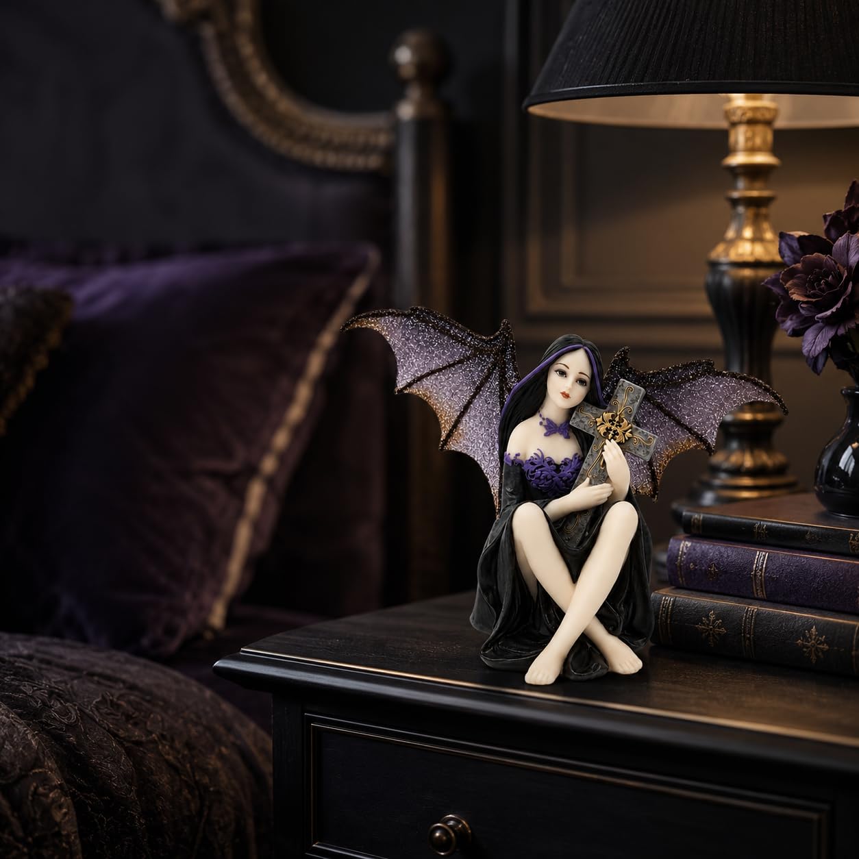 Comfy Hour 4.1 Inch Witch Figurine, Dark Fairy Decor, 1 Unit