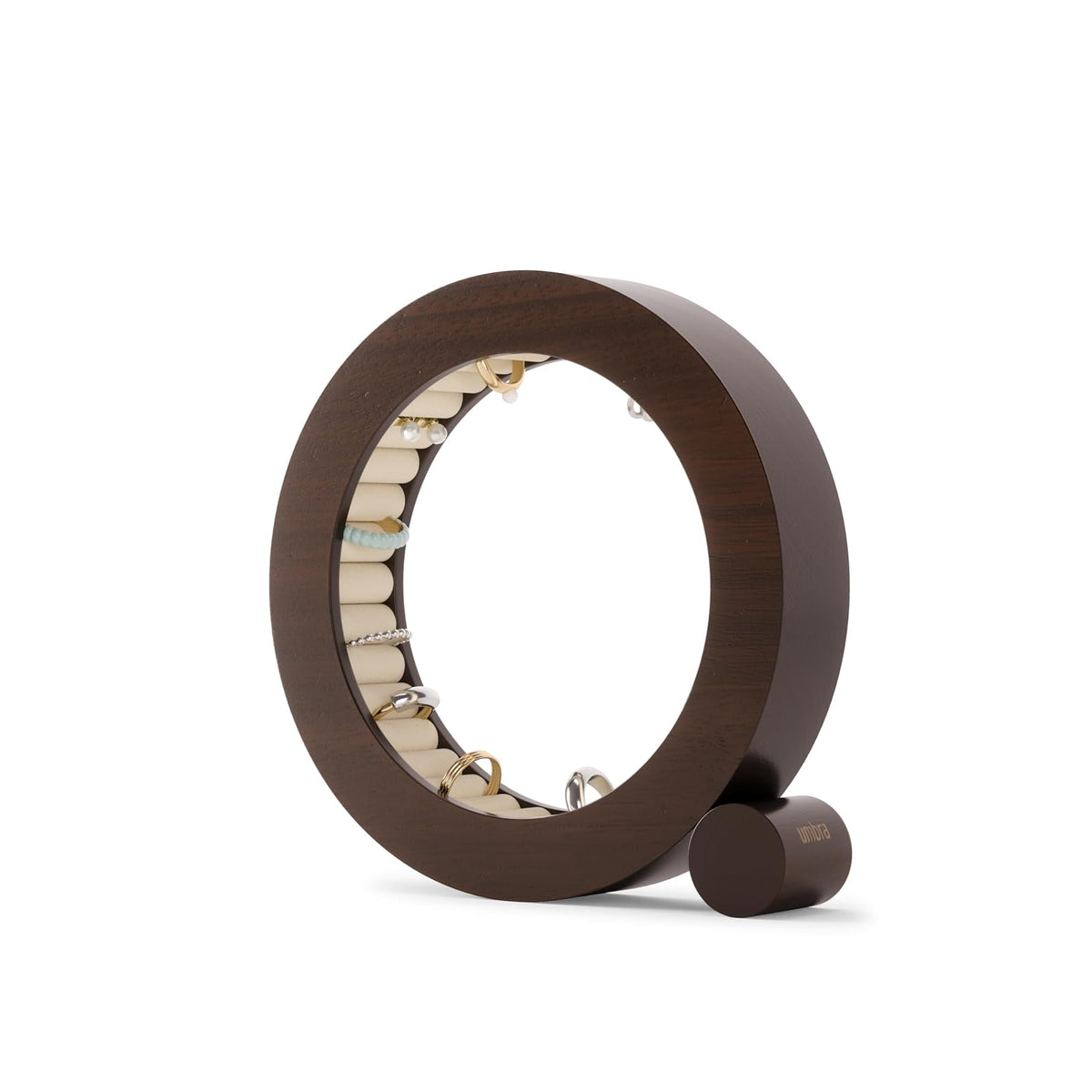 Umbra Jewelry Storage, Walnut, Art Deco