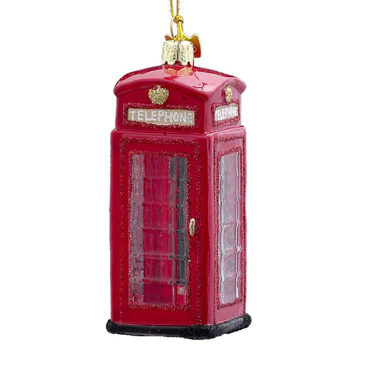 Kurt Adler 4-Inch Noble Gems Glass British Phone Booth Ornament