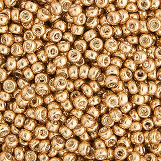 John Bead Craft Bead, 8/0, Gold Galvanized