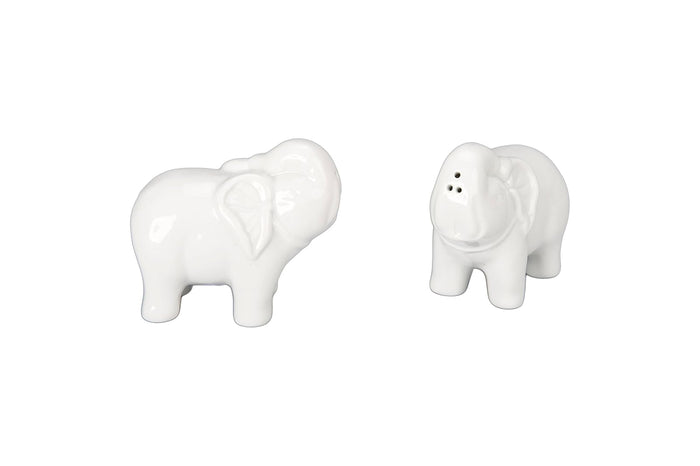 BIA Cordon Bleu Elephant Salt and Pepper Shakers, White