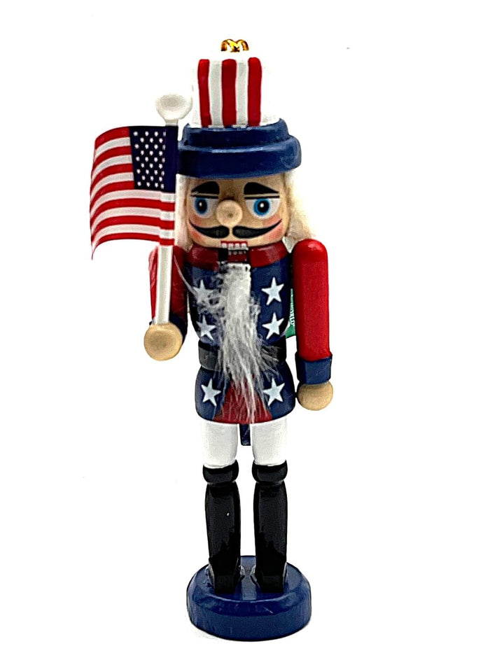 Kurt Adler American Flag Nutcracker Christmas Ornament