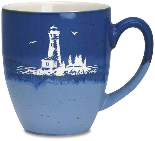 Cape Shore Freeport Coffee Tea Mug Cup, Lighthouse Gifts for Birthday Christmas, 18 Oz