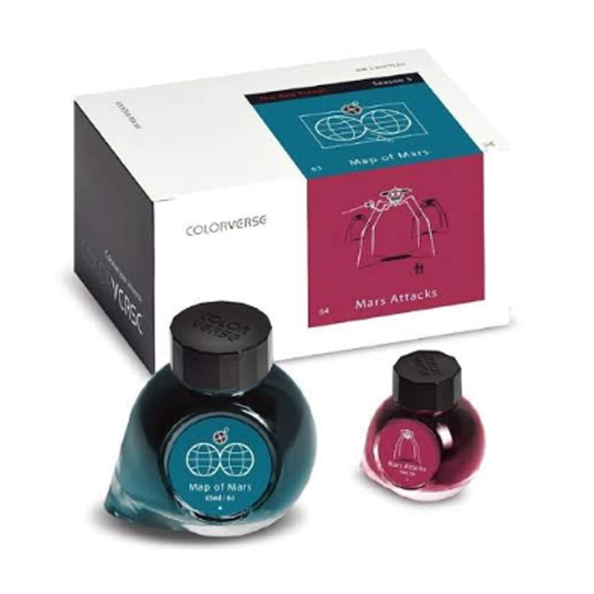 Colorverse Liquid Ink, 15 milliliters, Map of Mars & Mars Attacks