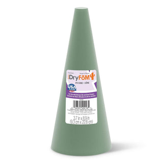 FloraCraft Floral Dry Foam Cone 3.8 Inch x 8.8 Inch Green