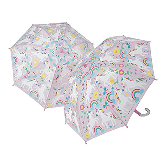 Floss & Rock 43P6402 Rainbow Unicorn Color Changing Kids Umbrella, 25.98-inch Diameter