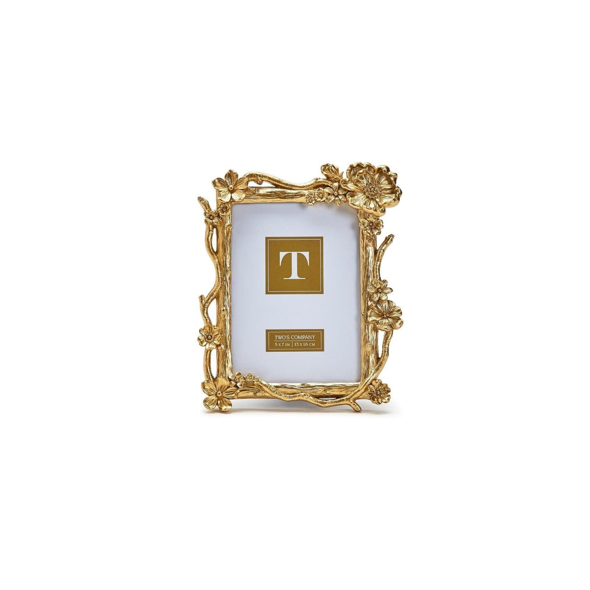 Two's Company Picture Frame, 5x7 inches, Gold