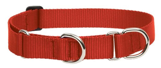 Lupine Pet Basics 1" Red 15-22" Martingale Collar for Medium and Larger Dogs