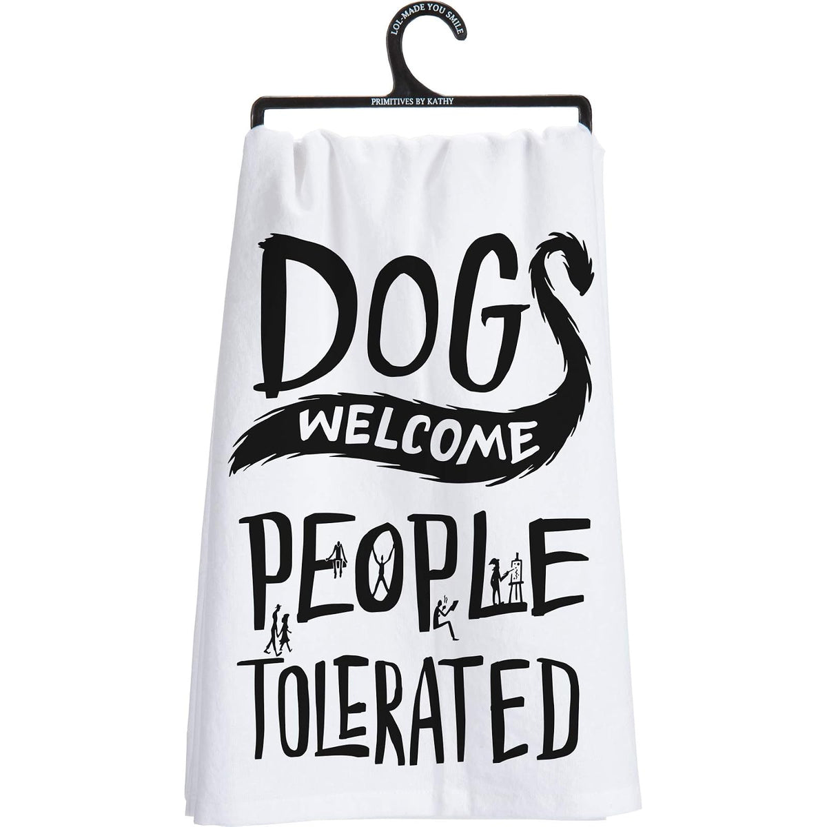 Primitives by Kathy Towel, 28" x 28", Dogs Welcome