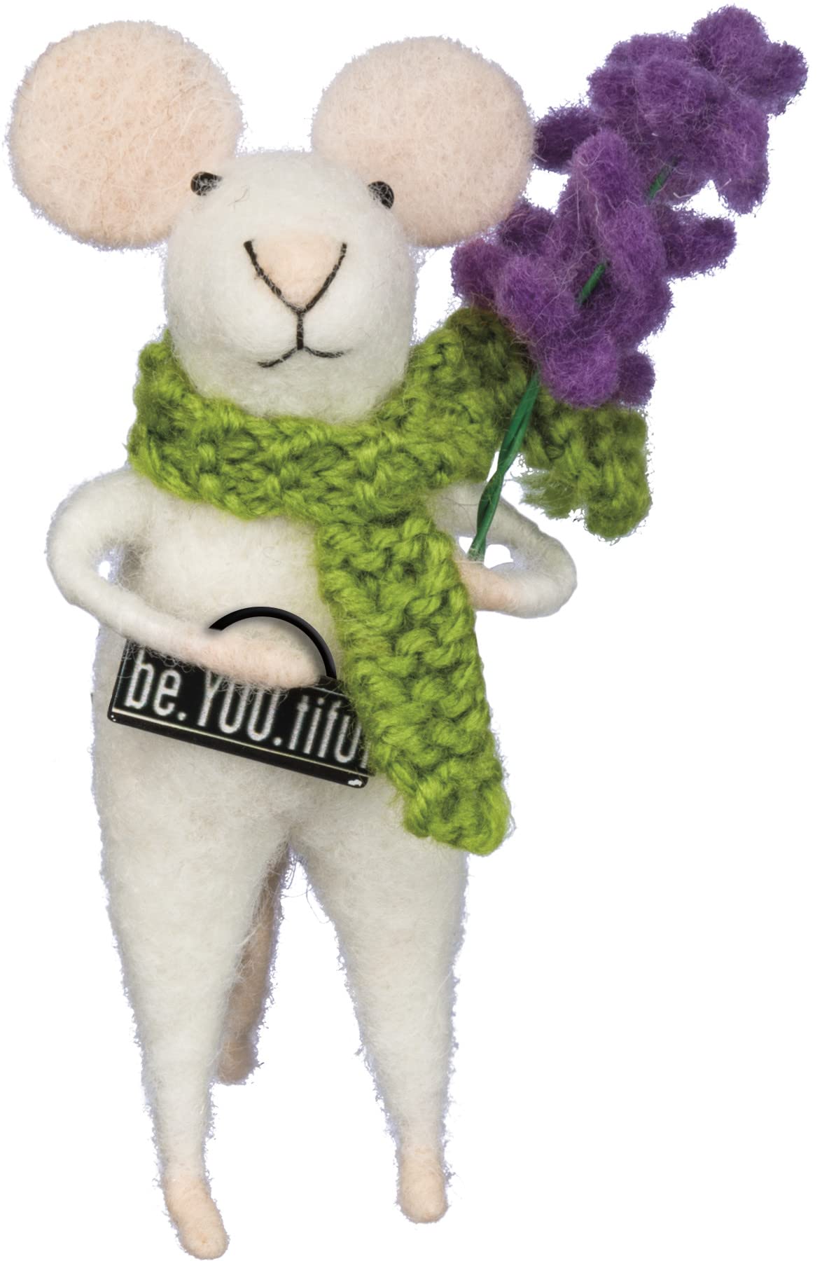 Primitives by Kathy Figurine, 4.5 inches, White, Green, Purple