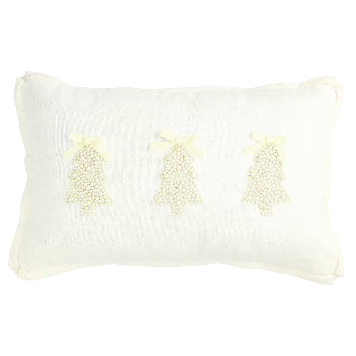 Mud Pie Pillow, 18 x 18-Inch, White