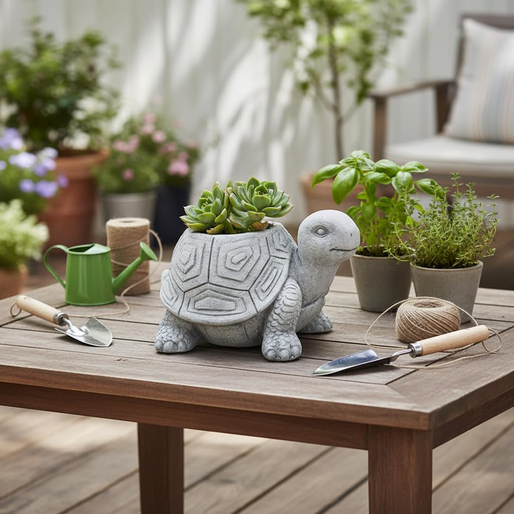Comfy Hour Planter, 14 Inch, Gray